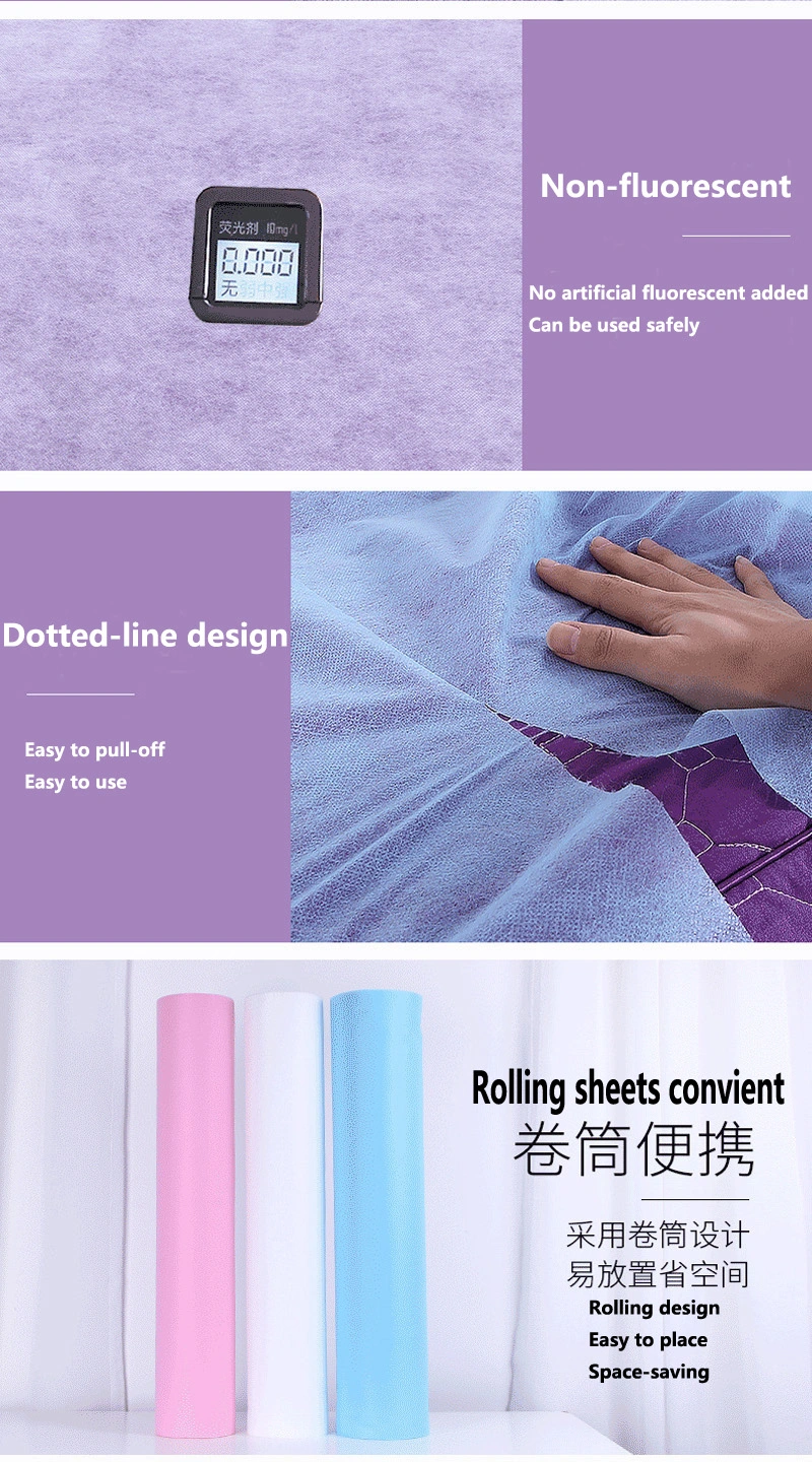 Disposable Non Woven Fabric Bed Sheet Roll for Hospital/Beauty Salon