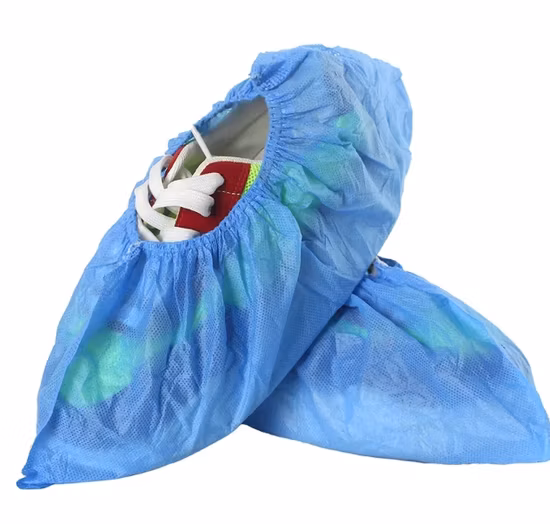 Copriscarpe/copristivali medici usa e getta lunghi impermeabili realizzati in plastica SMS