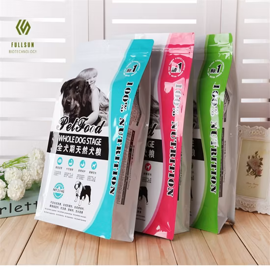 Foglio di alluminio Opaco Lucido Ecologico Riciclabile Snack per cani e gatti Trattare Caffè Tè Fondo piatto Cerniera Imballaggio in plastica per alimenti Stand Up Pouch