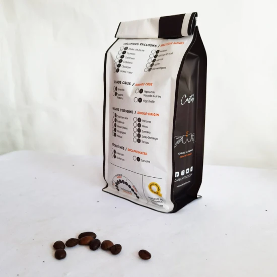Bustina di caffè, carta kraft biodegradabile, lattina, bustina di tè, imballaggi per alimenti